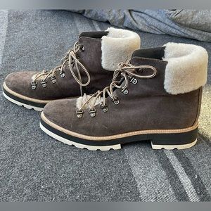 Napoleoni faux shearling short boots